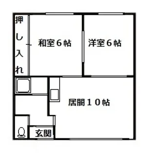 コーポラスすみよし【3号室】の間取り