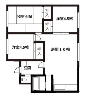 北信ハイツA【205号室】の間取り