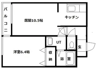 アルファアパルTOビル【401号室】の間取り