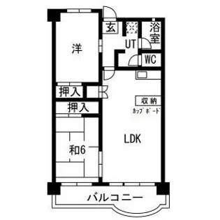 二ツ杁【406号室】の間取り