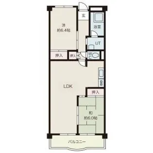 中切住宅【203号室】の間取り