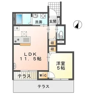 オルテンシア【102号室】の間取り