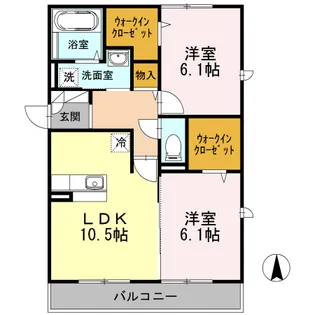 セレーソエステート【202号室】の間取り