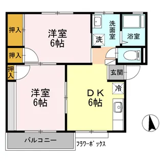 アーバン中山【201号室】の間取り