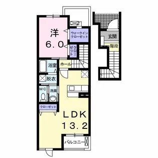 アンソレイユミーユ【202号室】の間取り