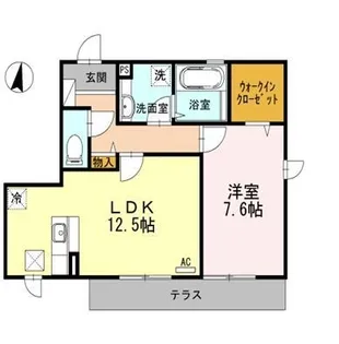 ソフィス かすみの瀬【101号室】の間取り