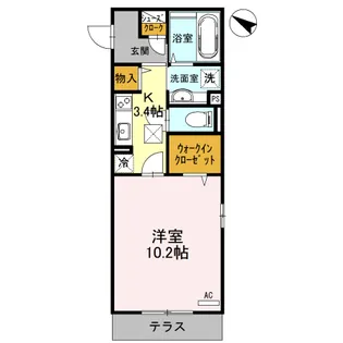 オーキッド HILL【101号室】の間取り