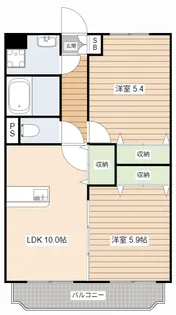 ユーミーマンション夢生住【202号室】の間取り