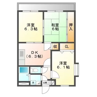ユーミーK1【101号室】の間取り