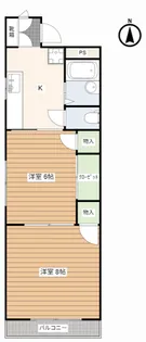 ウッドベルハイツ【302号室】の間取り
