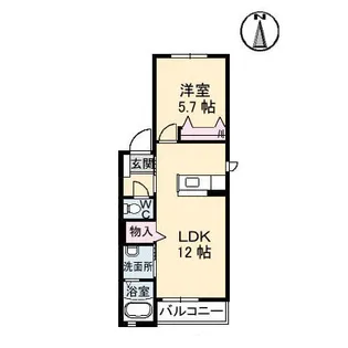シュエット A棟【101号室】の間取り