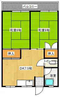 松下マンション【305号室】の間取り