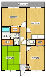 グランドアイリス【203号室】の間取り