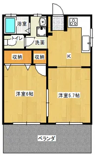 金磯荘【108号室】の間取り