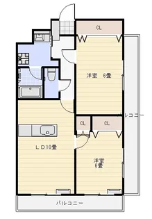 リベール川内【501号室】の間取り