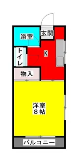 上水前寺Kビル【206号室】の間取り