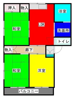 ハイツふかだ【202号室】の間取り