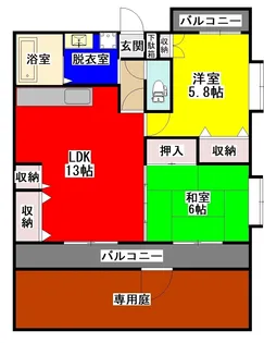 サンクレイン【101号室】の間取り