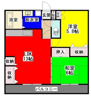 サンクレイン【302号室】の間取り