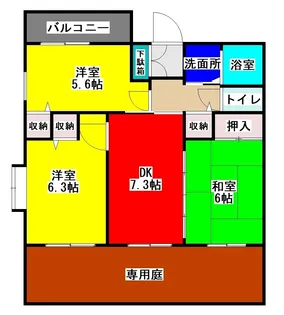 サンクレイン【105号室】の間取り