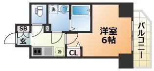 セオリー神戸ウエストゲート【1503号室】の間取り