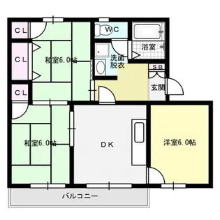 つつじヶ丘サンコート【202号室】の間取り