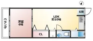 エクロール長田【402号室】の間取り
