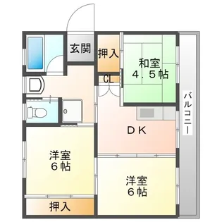 Vellege house広田Ⅵ【105号室】の間取り