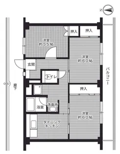 VellegeHouse檜原Ⅲ【504号室】の間取り