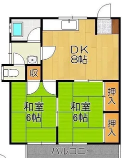 ニューハイツ西原B【101号室】の間取り