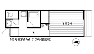 パールヴィラ【105号室】の間取り