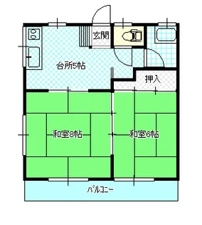 ハイム笠松【202号室】の間取り