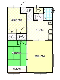 コーポアトランタⅡ【201号室】の間取り