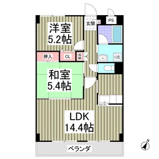 オーチャード【105号室】の間取り