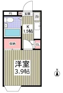 パンシオン上尾No,1【102号室】の間取り
