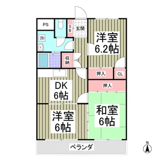 佐藤マンション【205号室】の間取り