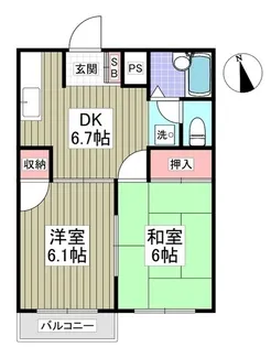 エルディムパークサイド【204号室】の間取り