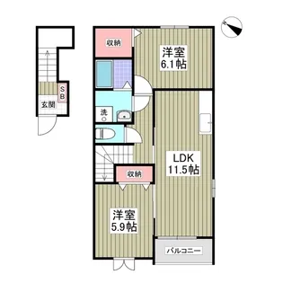 ビバリーヒルズT&Y【203号室】の間取り