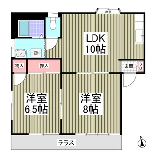 メゾンメヌエット【1A号室】の間取り