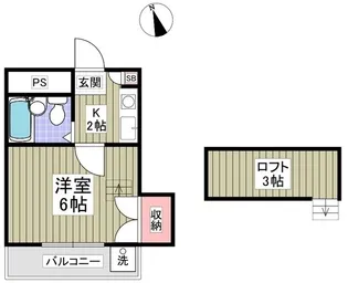 YUKIGUNI KASUKABE【103号室】の間取り