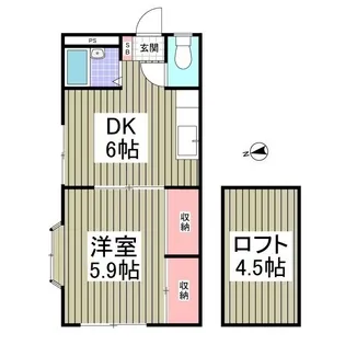 リブレス春日部Ⅱ【108号室】の間取り