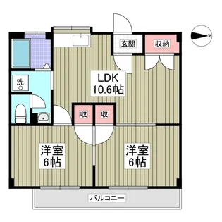 筑波レジデンス【103号室】の間取り