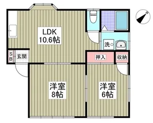 メゾンメヌエット【1D号室】の間取り