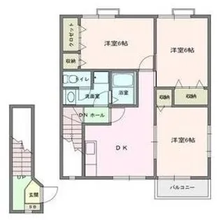 シャトーブリアンⅠ【202号室】の間取り