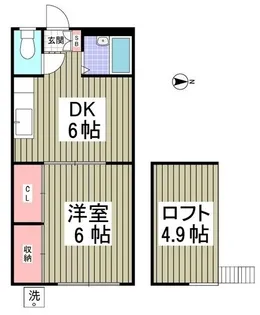 リブレス春日部Ⅱ【102号室】の間取り