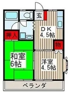 サンバレー上尾【101号室】の間取り