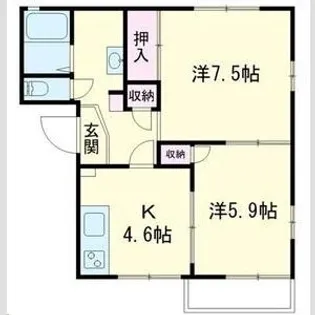 ハイムマロンB【101号室】の間取り