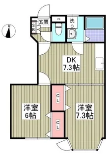 ビバリーヒルズAYAKA【102号室】の間取り