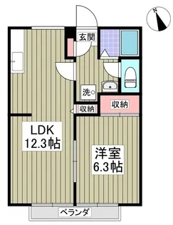 フラワーコーポ【103号室】の間取り