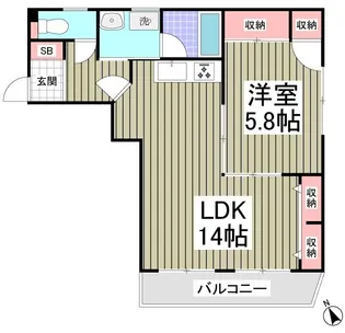 第5岩田ハイツ【201号室】の間取り